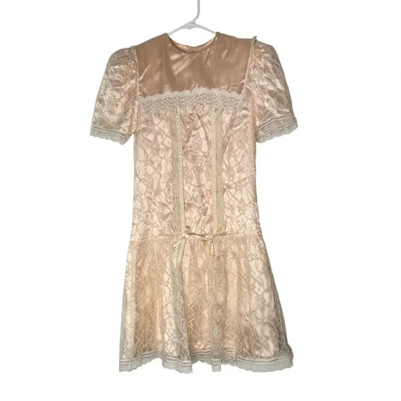 Vintage Gunne Sax Girls Lace Dress - Picture 2 of 6